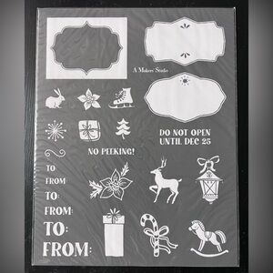 * Maker’s Studio reusable transfer stencil - 8.5x11 - GIFT GIVING